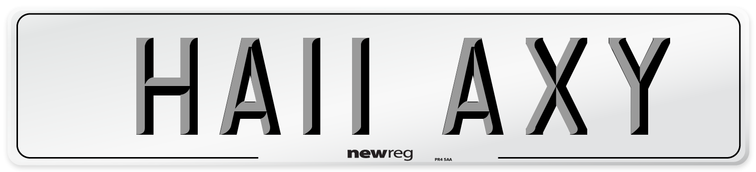 HA11 AXY Number Plate from New Reg